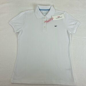 NWT vineyard vines girls white pique polo size L (14)